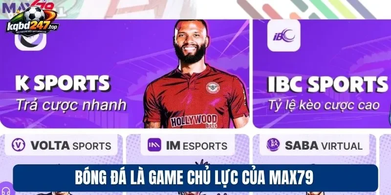 Bóng đá là game chủ lực của Max79