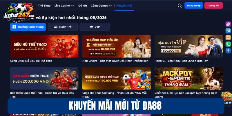 Khuyến mãi mới từ Da88